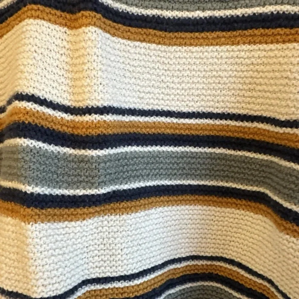 OTHERS FOLLOW Knit Striped Pullover Cropped Sweater Womens Medium oversized